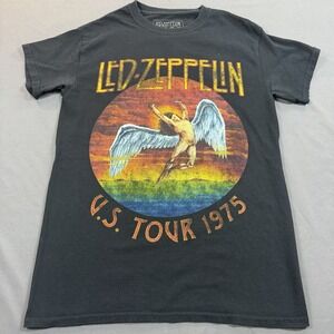 Led Zeppelin US Concert Tour 1975 Graphic T-shirt Small Black